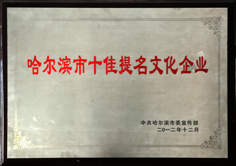 哈爾濱市十佳提名文化企業(yè)
